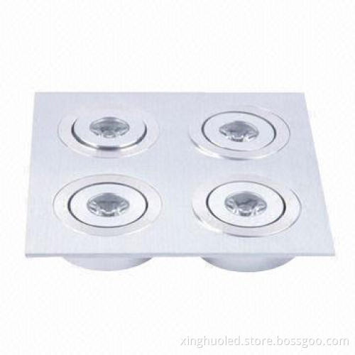Square LED downlight with CE and RoHS marks